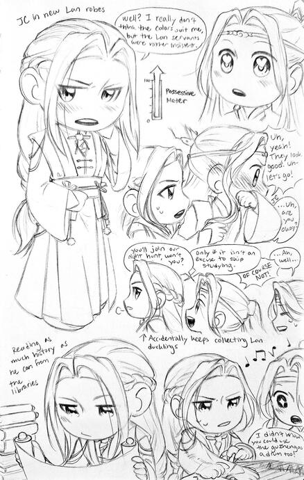 chibi sketch | graphite | traditional